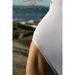 Full Zip Leotard - white